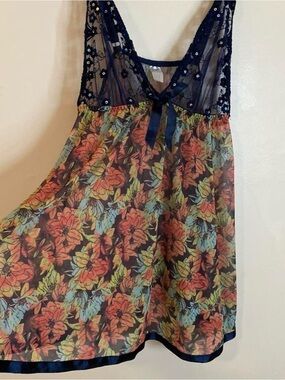 Super cute fairy core  lingerie dress with bedazzled and colorful pattern